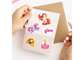 50 stuk sprookje prinses Cartoon stickers voor kinderen en volwassenen Beloningsstickers Journal Laptop Telefoon Stickers